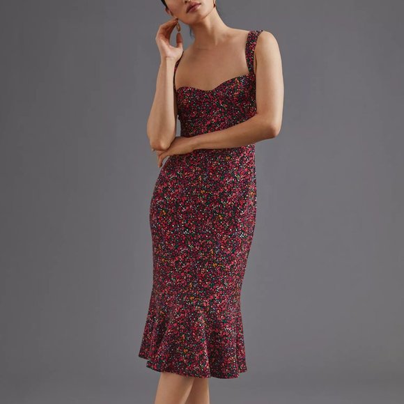 HTF Anthropologie Sweetheart Midi Dress